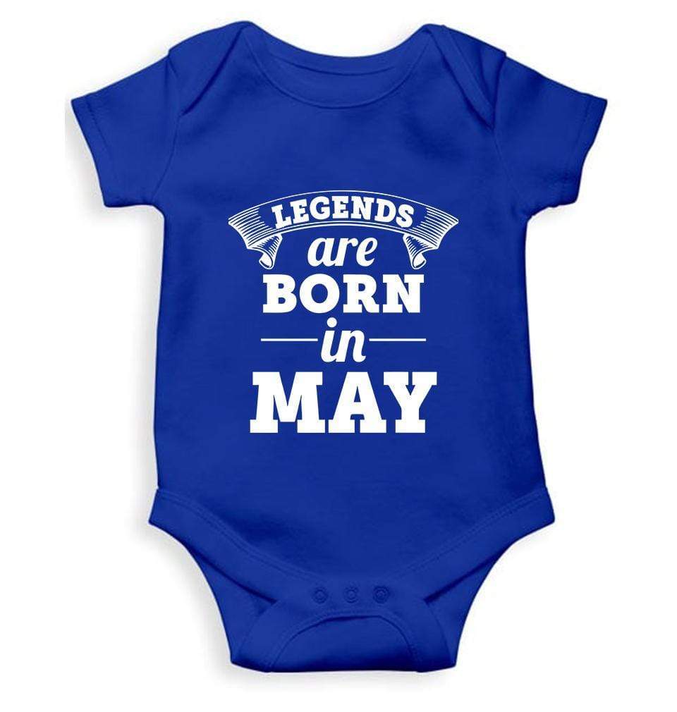 Legends are born in May Rompers for Baby Boy- FunkyTradition FunkyTradition