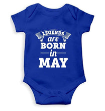 Load image into Gallery viewer, Legends are Born in May Rompers for Baby Girl- FunkyTradition FunkyTradition
