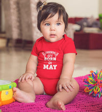 Load image into Gallery viewer, Legends are Born in May Rompers for Baby Girl- FunkyTradition FunkyTradition
