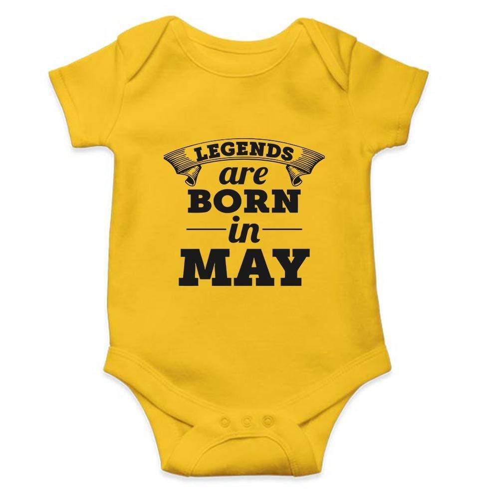 Legends are Born in May Rompers for Baby Girl- FunkyTradition FunkyTradition