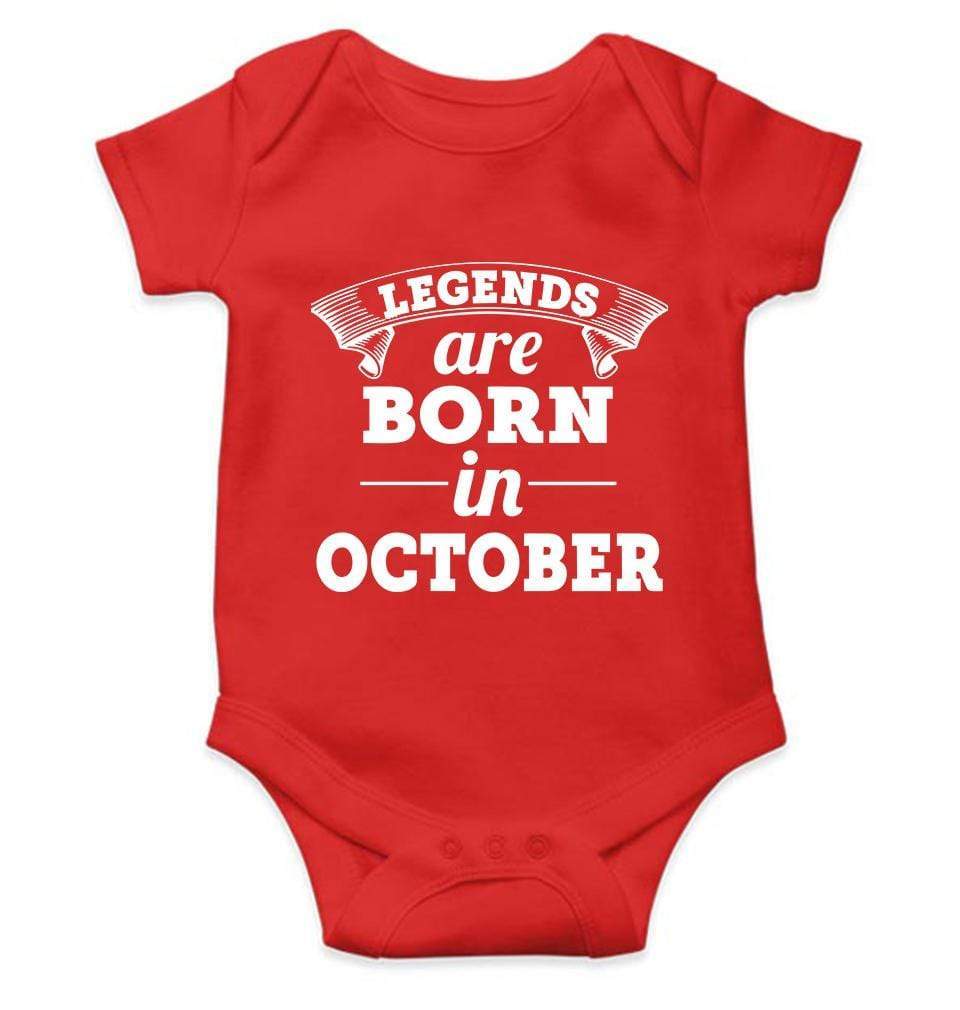 Legends are born in October Rompers for Baby Boy- FunkyTradition FunkyTradition