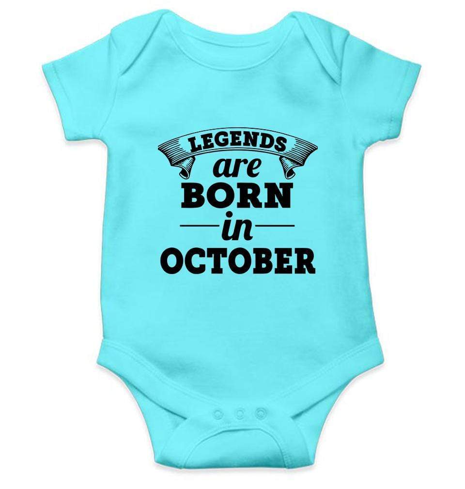 Legends are born in October Rompers for Baby Boy- FunkyTradition FunkyTradition