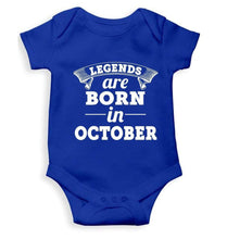 Load image into Gallery viewer, Legends are Born in October Rompers for Baby Girl- FunkyTradition FunkyTradition
