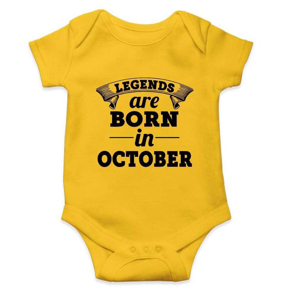 Legends are Born in October Rompers for Baby Girl- FunkyTradition FunkyTradition