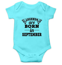 Load image into Gallery viewer, Legends are Born in September Rompers for Baby Girl- FunkyTradition FunkyTradition
