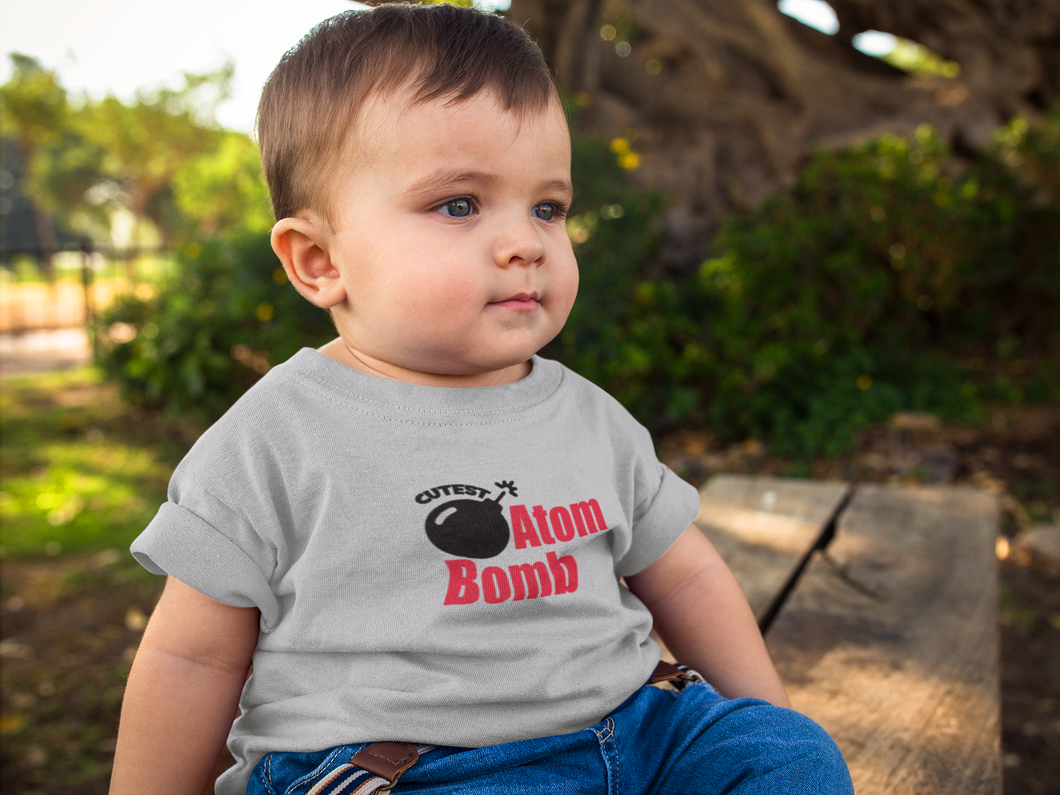 Cutest Atom Bomb Half Sleeves T-Shirt for Boy-KidsFashionVilla