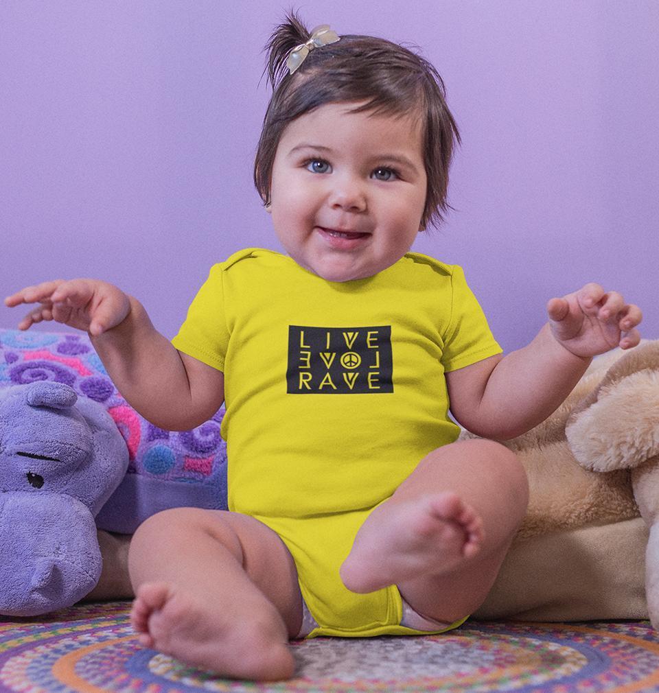 Live Love Rave Rompers for Baby Girl- FunkyTradition FunkyTradition