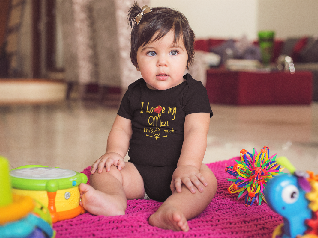 I Love My Masi Black Rompers for Baby Girl - KidsFashionVilla