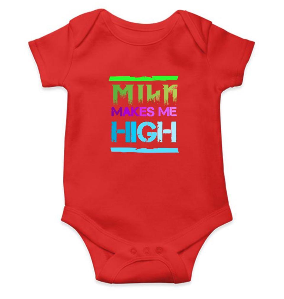 Milk Makes Me High Rompers for Baby Boy- FunkyTradition FunkyTradition