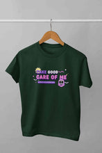Load image into Gallery viewer, Take Care Of Me Retro Typography Women Half Sleeves T-shirt- KidsFashionVilla
