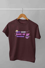 Load image into Gallery viewer, Take Care Of Me Retro Typography Women Half Sleeves T-shirt- KidsFashionVilla
