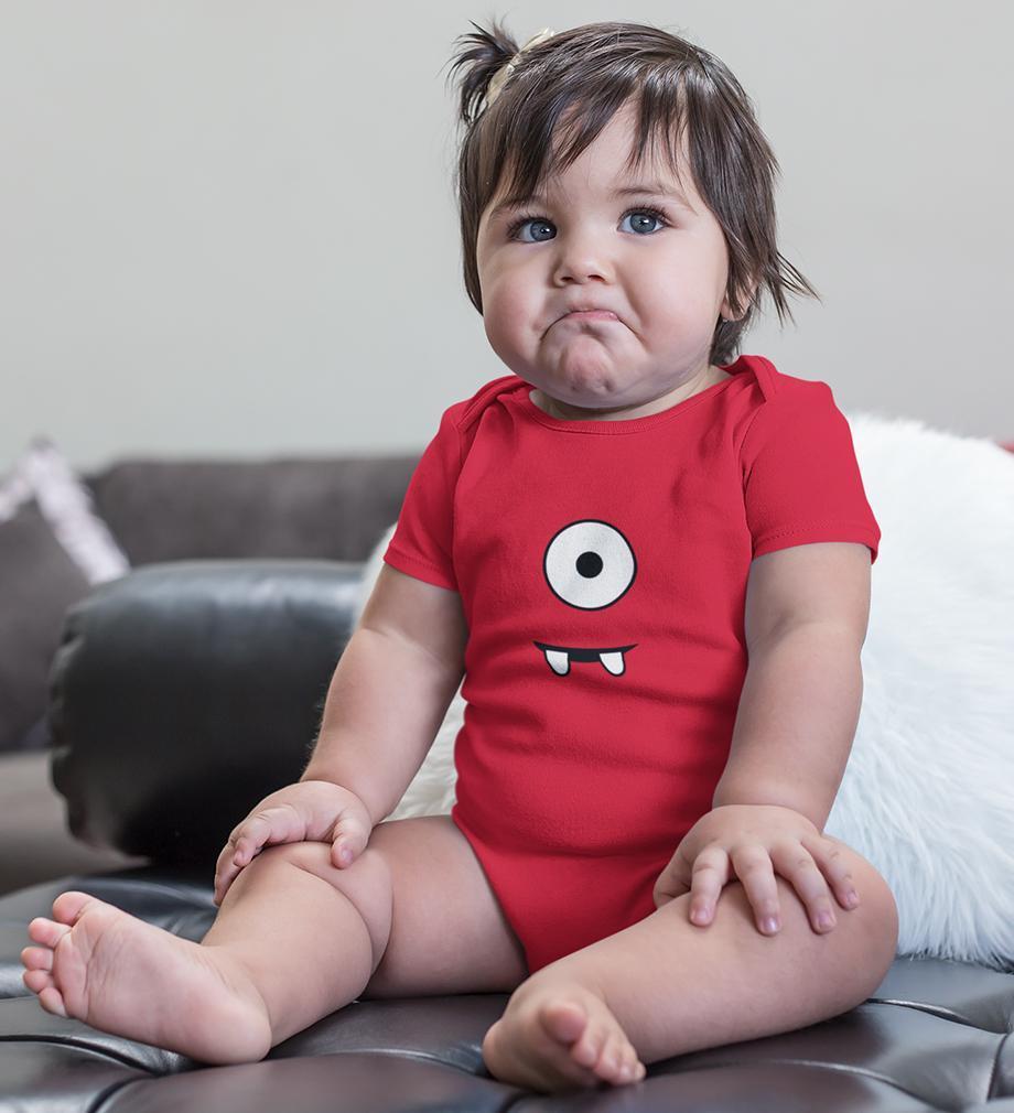 Minion Eye and Teeth Rompers for Baby Girl- FunkyTradition FunkyTradition