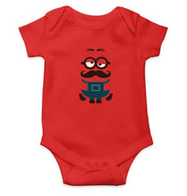 Load image into Gallery viewer, Minion Mustache Rompers for Baby Girl- FunkyTradition FunkyTradition
