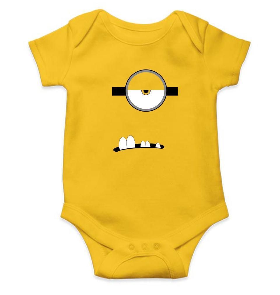 Minion Single Eye and Teeth Rompers for Baby Girl- FunkyTradition FunkyTradition