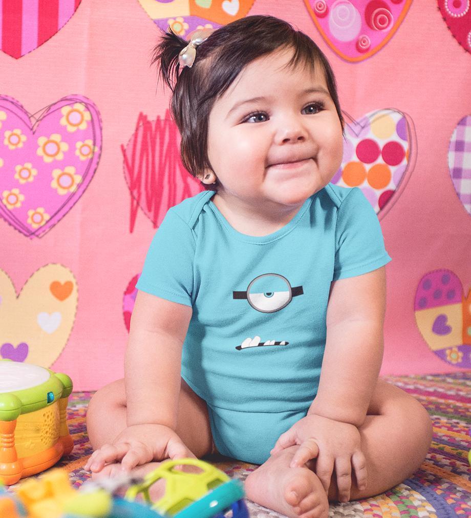 Minion Single Eye and Teeth Rompers for Baby Girl- FunkyTradition FunkyTradition