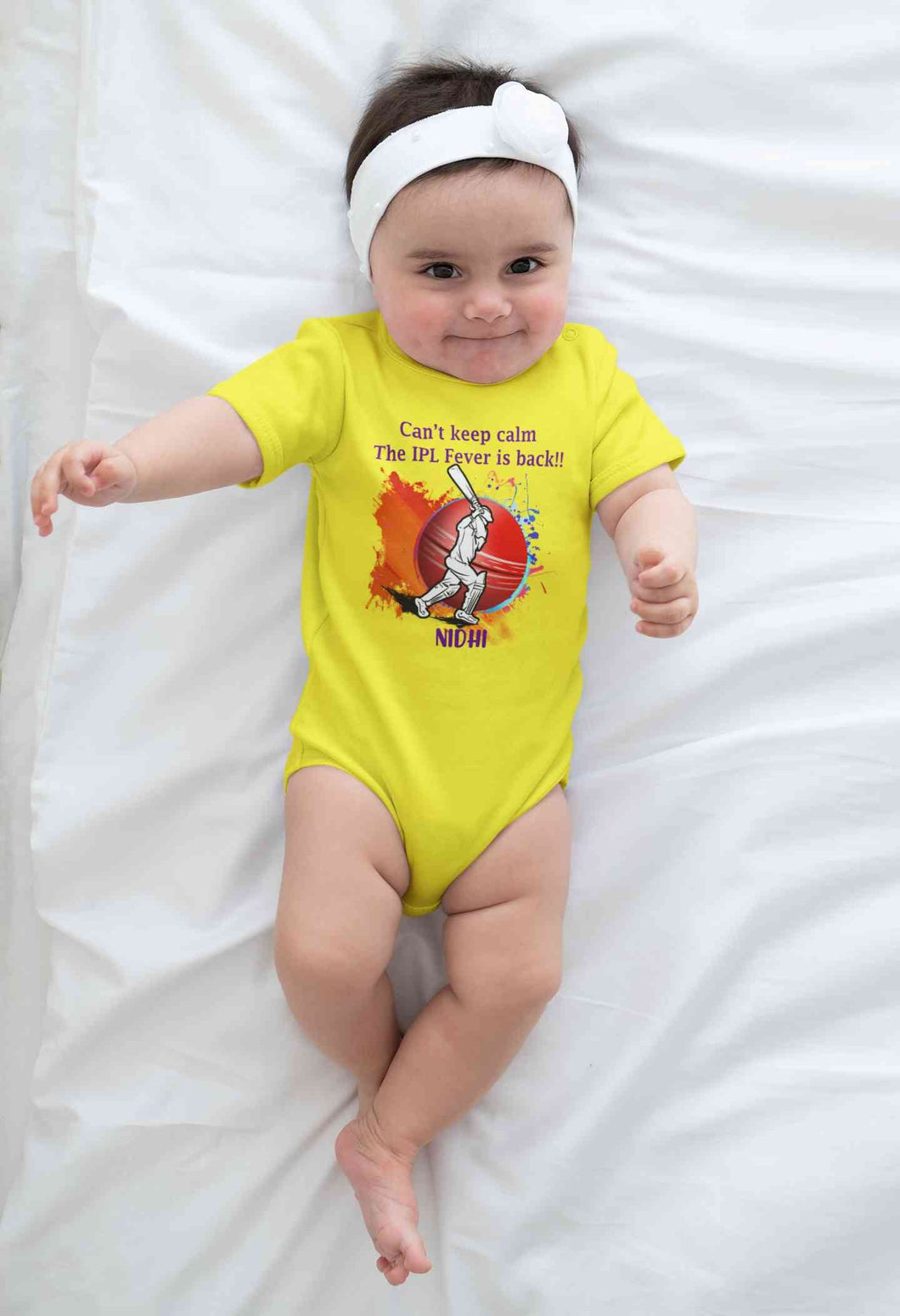 Custom Name Can Not Keep Calm IPL Rompers for Baby Girl- KidsFashionVilla