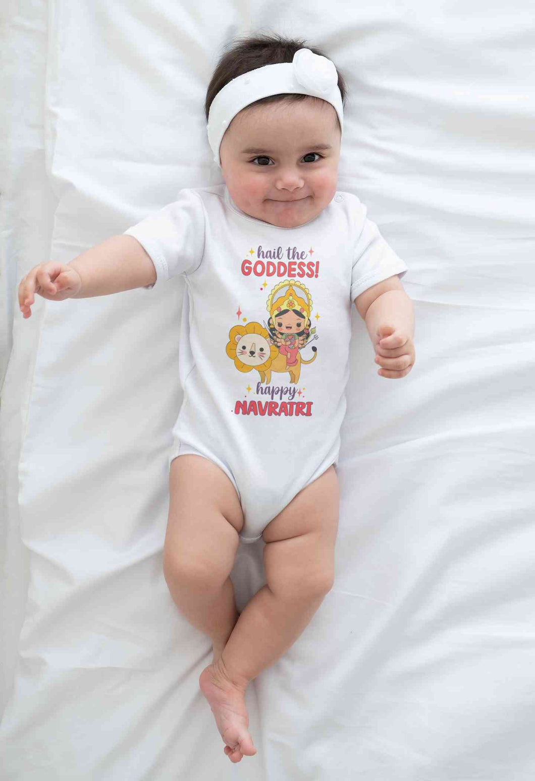 Happy Navratri Rompers for Baby Girl- KidsFashionVilla