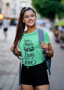 Enjoy The Ride Women Half Sleeves T-shirt- KidsFashionVilla