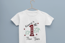 Load image into Gallery viewer, Customized Name New Year Half Sleeves T-Shirt For Girls -KidsFashionVilla
