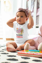 Load image into Gallery viewer, Custom Name 9 Month Birthday Teddy Design Rompers for Baby Girl- KidsFashionVilla
