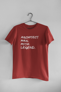 Architect Man Myth Legend Architect Profession Mens Half Sleeves T-shirt- KidsFashionVilla