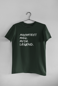 Architect Man Myth Legend Architect Profession Mens Half Sleeves T-shirt- KidsFashionVilla
