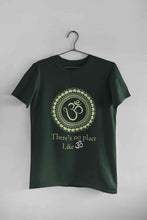 Load image into Gallery viewer, Om Yoga Mens Half Sleeves T-shirt- KidsFashionVilla
