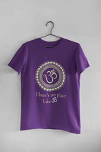 Load image into Gallery viewer, Om Yoga Mens Half Sleeves T-shirt- KidsFashionVilla
