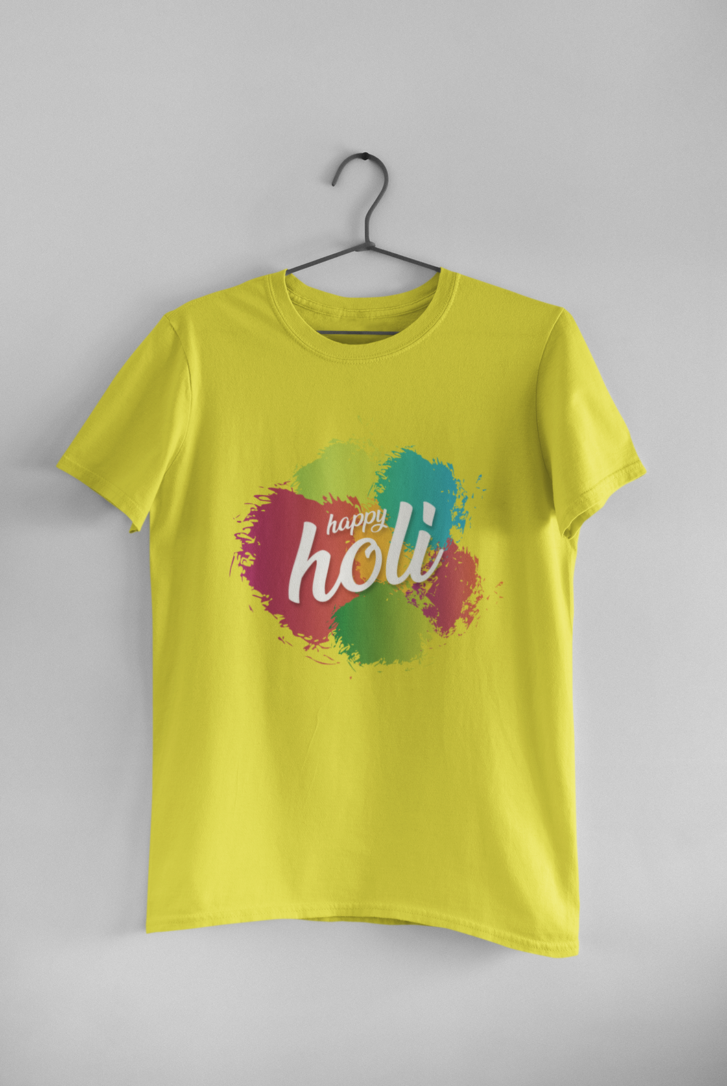 Happy Holi Women Half Sleeves T-shirt- KidsFashionVilla