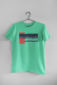 Rebel With A Cause Quotes Mens Half Sleeves T-shirt- KidsFashionVilla