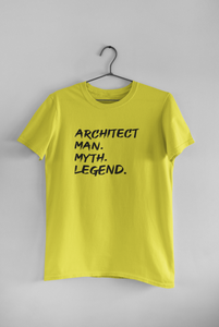 Architect Man Myth Legend Architect Profession Mens Half Sleeves T-shirt- KidsFashionVilla