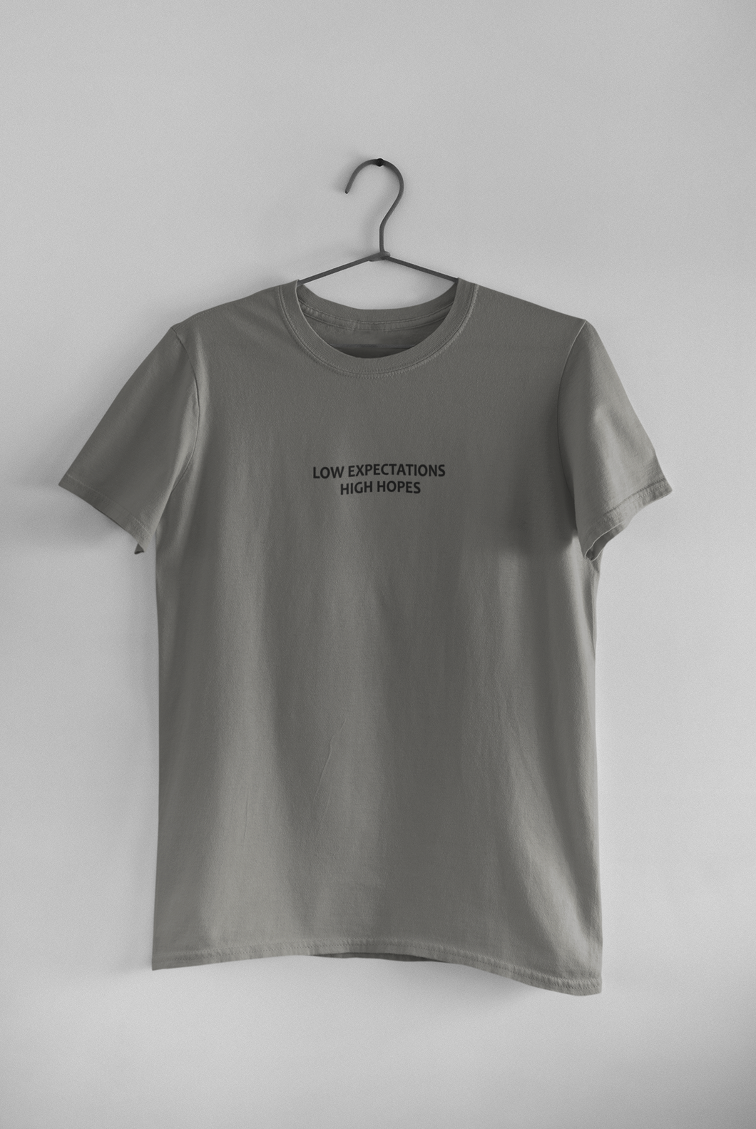 Low Expectations High Hopes Quotes Women Half Sleeves T-shirt- KidsFashionVilla