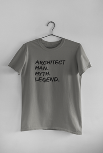 Architect Man Myth Legend Architect Profession Mens Half Sleeves T-shirt- KidsFashionVilla
