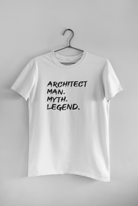Architect Man Myth Legend Architect Profession Mens Half Sleeves T-shirt- KidsFashionVilla