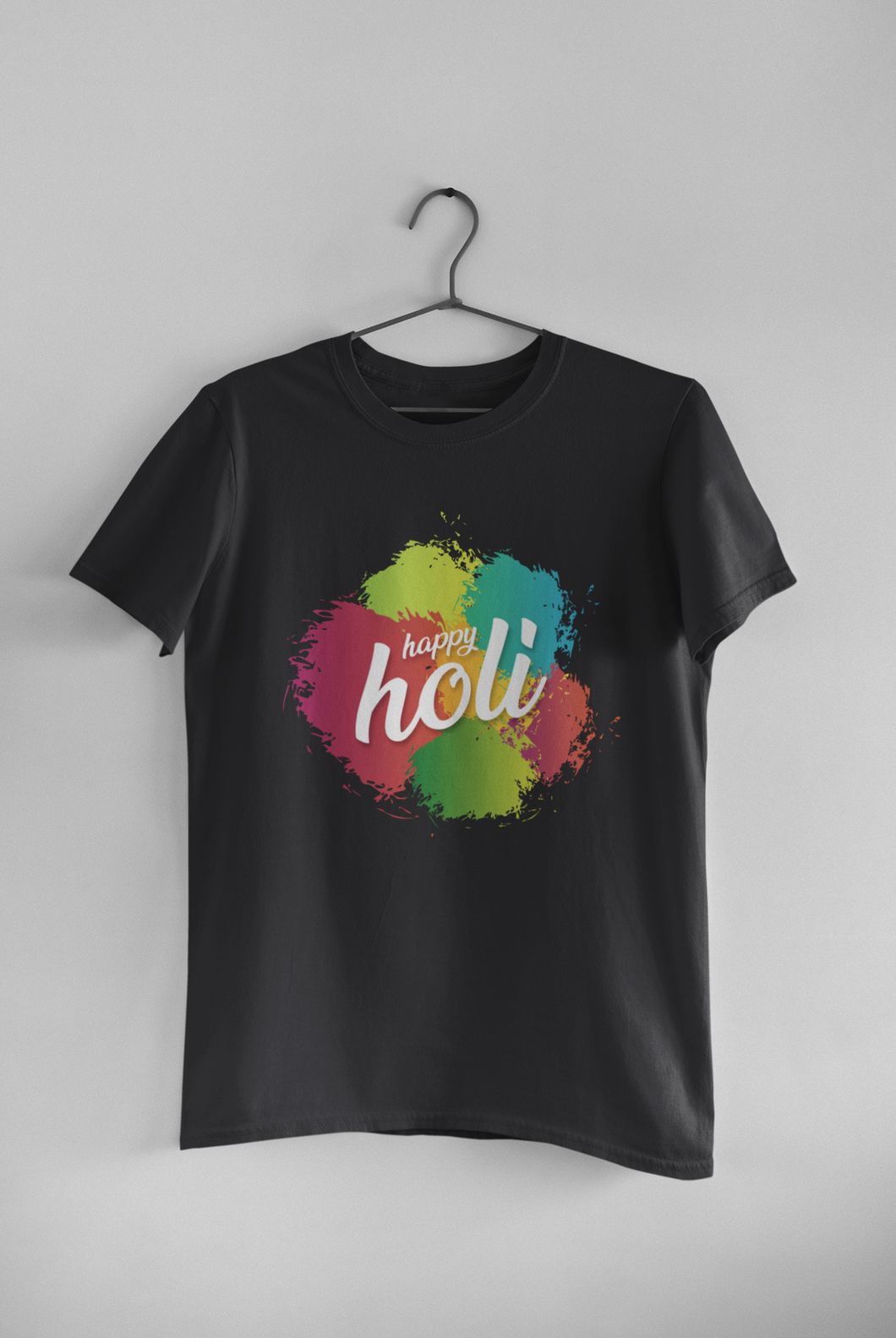 Happy Holi Women Half Sleeves T-shirt- KidsFashionVilla
