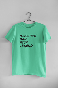 Architect Man Myth Legend Architect Profession Mens Half Sleeves T-shirt- KidsFashionVilla