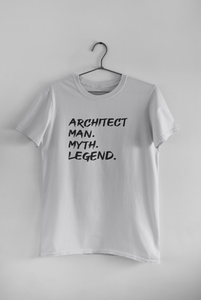 Architect Man Myth Legend Architect Profession Mens Half Sleeves T-shirt- KidsFashionVilla