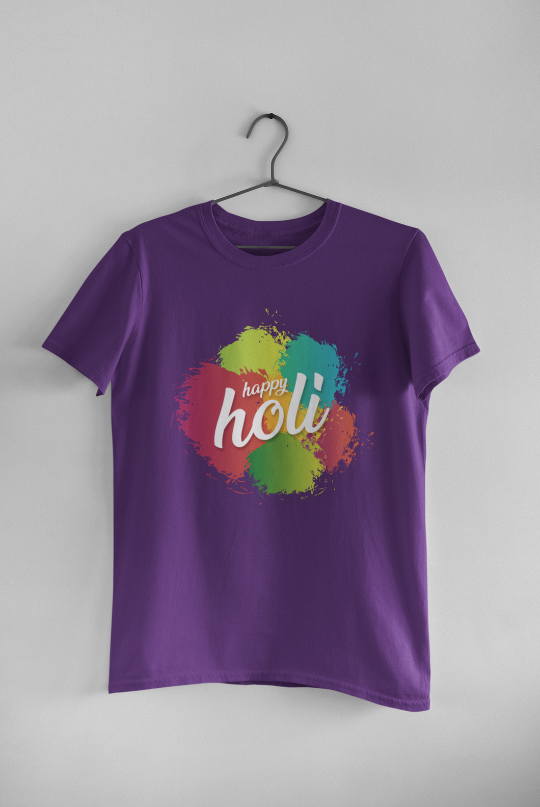 Happy Holi Women Half Sleeves T-shirt- KidsFashionVilla