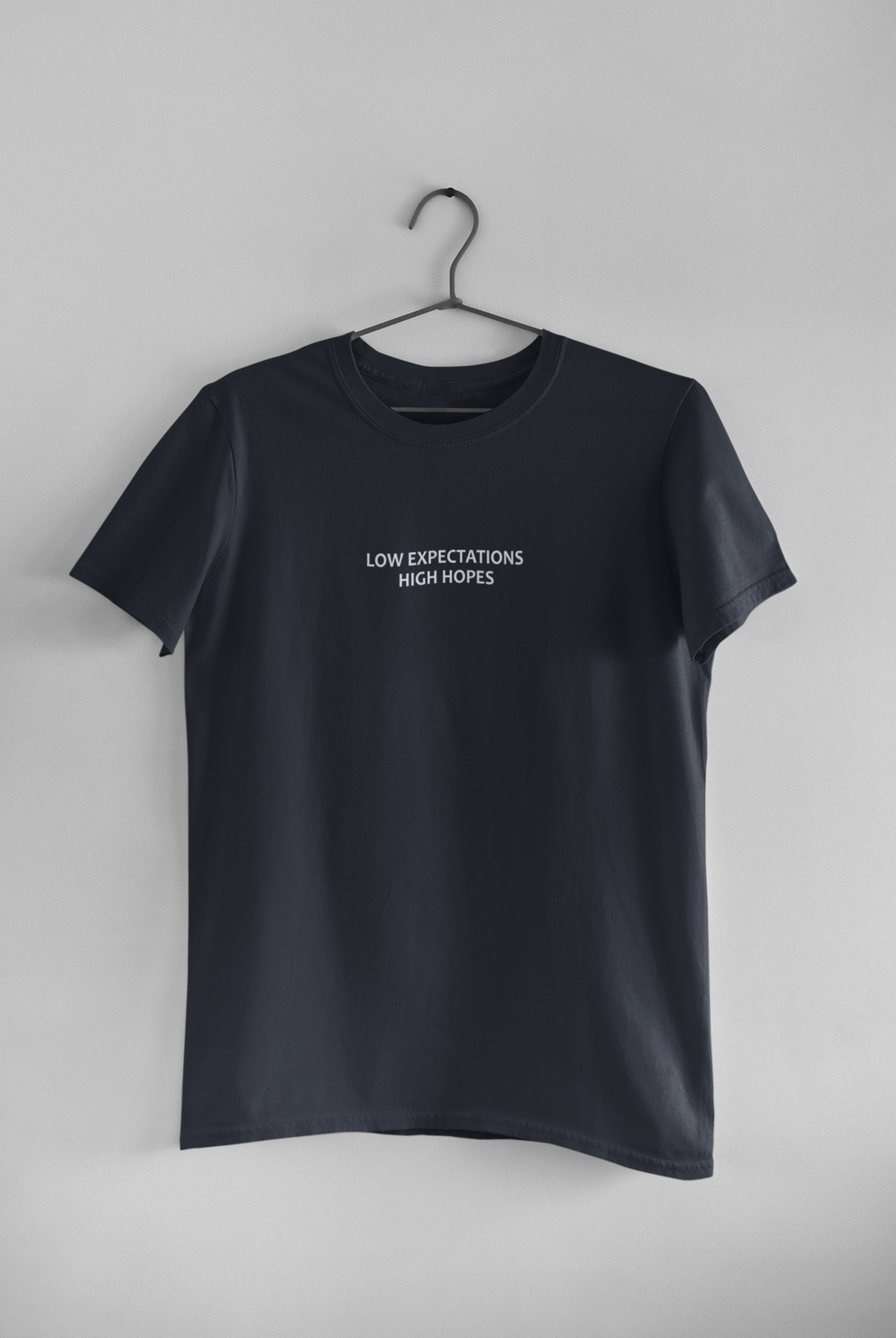 Low Expectations High Hopes Quotes Women Half Sleeves T-shirt- KidsFashionVilla