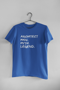 Architect Man Myth Legend Architect Profession Mens Half Sleeves T-shirt- KidsFashionVilla
