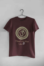 Load image into Gallery viewer, Om Yoga Mens Half Sleeves T-shirt- KidsFashionVilla
