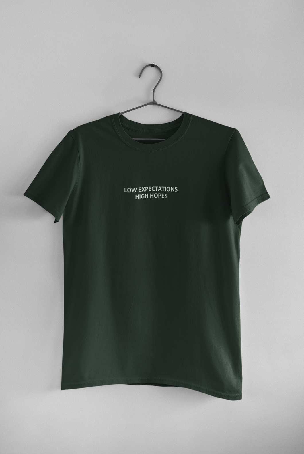 Low Expectations High Hopes Quotes Women Half Sleeves T-shirt- KidsFashionVilla