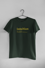 Load image into Gallery viewer, Intuition Quotes Women Half Sleeves T-shirt- KidsFashionVilla
