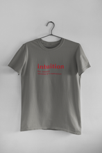 Load image into Gallery viewer, Intuition Quotes Women Half Sleeves T-shirt- KidsFashionVilla
