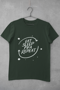 Eat Sleep Repeat Women Half Sleeves T-shirt- KidsFashionVilla