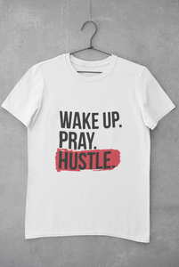 Wake Pray Hustle Women Half Sleeves T-shirt- KidsFashionVilla