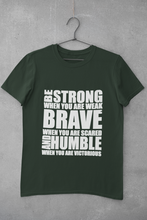 Load image into Gallery viewer, Be Strong Mens Half Sleeves T-shirt- KidsFashionVilla
