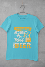 Load image into Gallery viewer, My Blood Type Is Beer Mens Half Sleeves T-shirt- KidsFashionVilla
