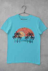 Sunset Women Half Sleeves T-shirt- KidsFashionVilla