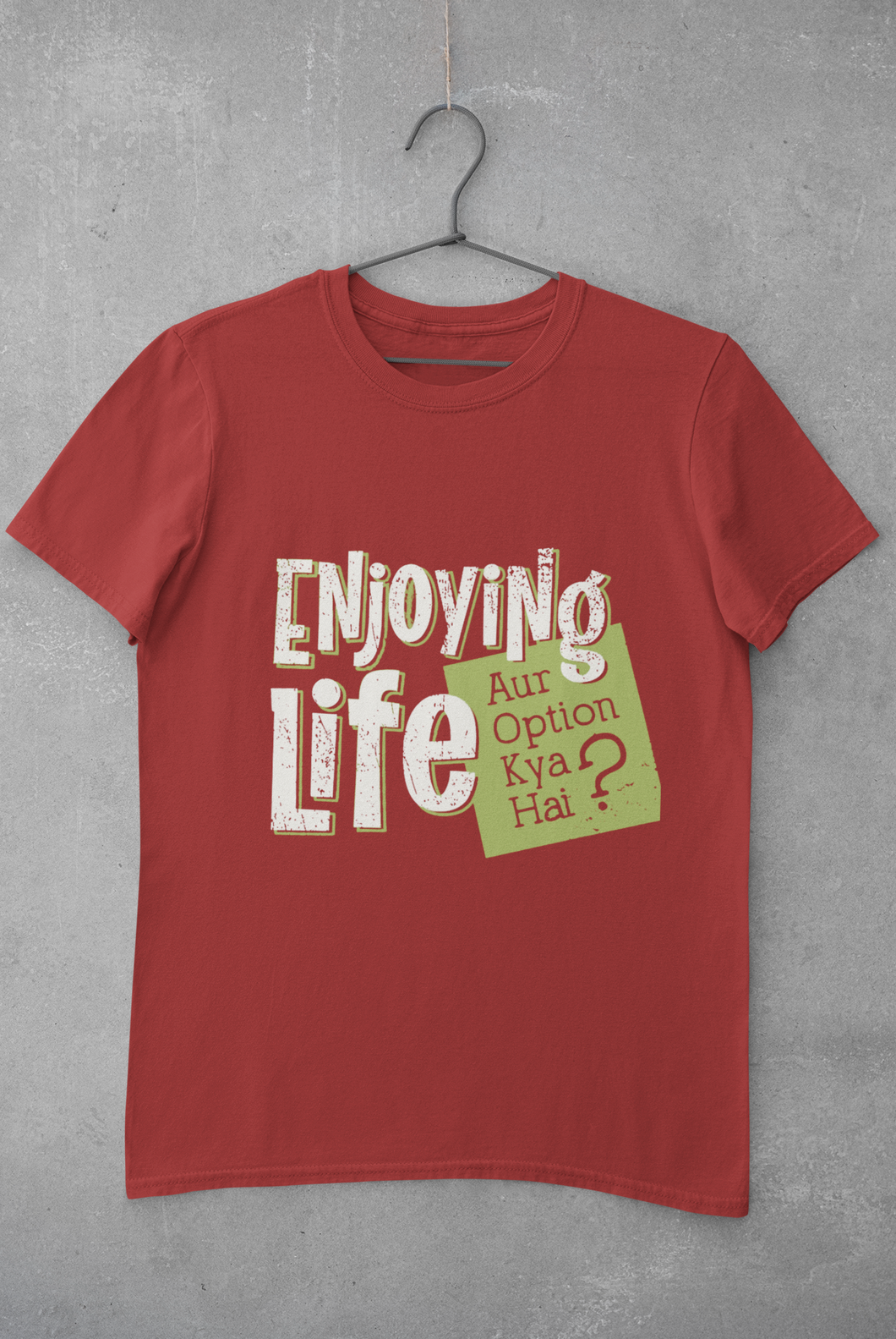 Enjoying Life Mens Half Sleeves T-shirt- KidsFashionVilla